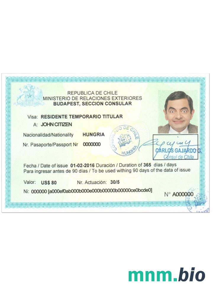 Chile visa w pełni edytowalne PSD
